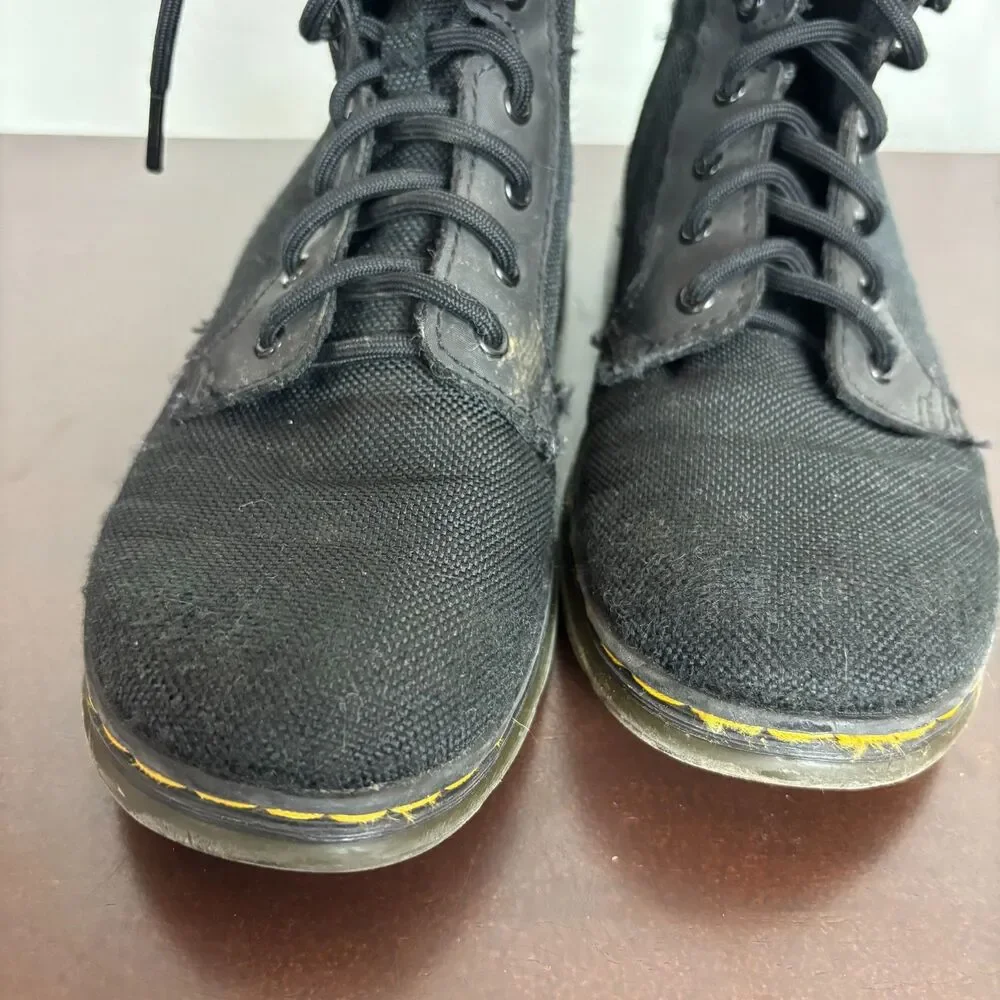 Dr. Marten's Combs J Black Fabric Lace Up Boots Kids US 2